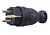Вилка с/з 16A  прямая каучук IP44 TOKOV ELECTRIC TKE-C05-KV-Z 