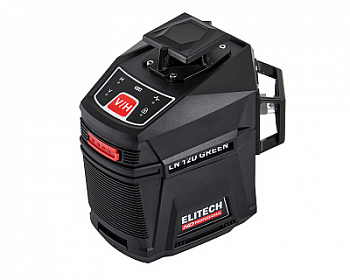 Нивелир лазерный ELITECH HD LN 12D GREEN, 20/60м (с приемником), IP54, зеленый луч Li-Ion 5.2 Ач