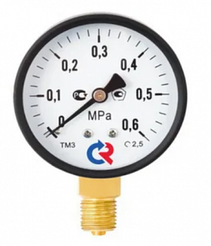 ТМ-210Р.00 (0-0,6 МРа) М12х1,5.2,5  ГАЗ Манометр 50мм с поверкой