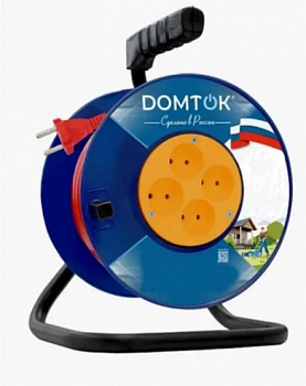 Удлинитель  на 4 розетки  40м  пласт. кат.IP20 ПВС 3х1.5 DOMTOK 2451