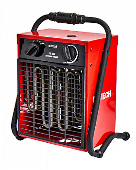 Тепловентилятор ELITECH ТВ  5ЕТ 400В, 0,04/3/4,5кВт-3реж,400м3\ч,термостат,4.4кг,обогр.до45м2