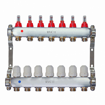 Блок Коллекторный ТП 1 (DN25) 7 x 3х4