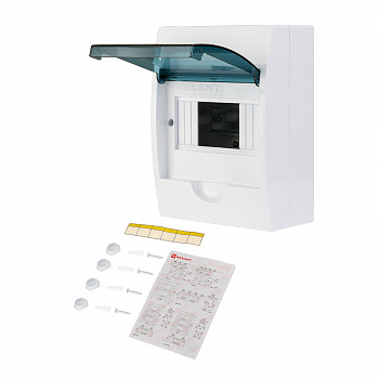 Корпус пластик. навес.ЩРН-П- 6 бел. 6 модулей IP41 REXANT 11-0306