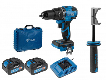 Дрель-шуруповерт аккум. BULL SR 1806 R-series в чем. XLTpro БЕСЩЕТ., Удар., 18 В, 80 Н*м, 2х4 А*ч