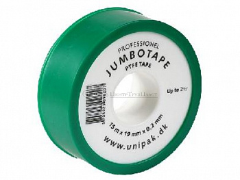 Лента ФУМ вода/газ 19мм*0,2мм 15м JUMBOTAPE