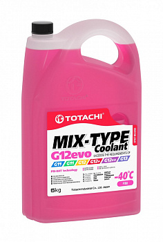 Антифриз TOTACHI Mix-Type Coolant Pink G12evo -40C (5кг)