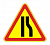 Знак 1.20.2  "Сужение дороги справа" (желтый фон)