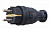 Вилка с/з 16A  прямая каучук IP44 TOKOV ELECTRIC TKE-C05-KV-Z 
